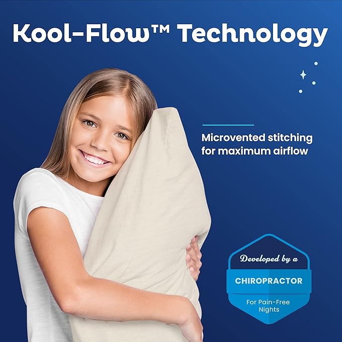 Snuggle-Pedic Pillow Case - Standard 20" x 26" White Pillow Cases w/Breathable Stretch Knit Cotton