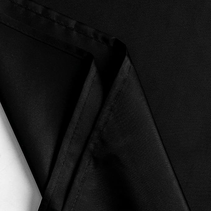 Lotusolution Black Full Blackout Curtains for Living Room 95" Long Mix and Match Curtains Double Layers Room Darkening Thermal Insulated Blackout Drapes Grommet,52" W x 95" L
