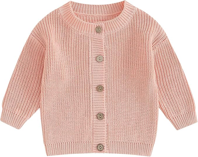 Newborn Baby Boy Girl Knit Sweater Cardigan Winter Warm Button Down Sweatshirt Top Outfit Cute Infant Fall Clothes