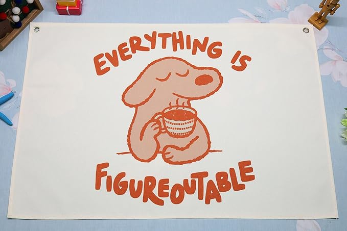 Everything is Figureoutable-Boho Rectangular Banner Flag Pennant Wall Decor Gift for Baby Boy Girl Kids,Nursery Classroom Playroom Reading Room Bedroom Decor Decor-Baby,Shower Birthday Christmas Gift