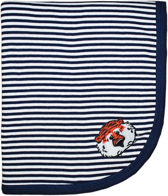 Creative Knitwear Auburn University Aubie The Tiger Collegiate Striped Baby and Toddler Blanket