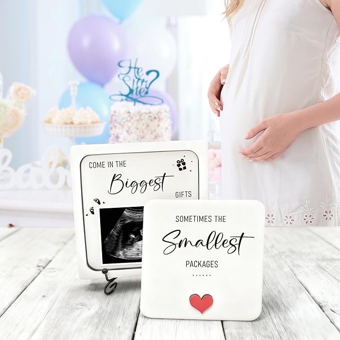 Pregnancy Announcement, Ultrasound Picture Frame Wooden Surprise Box, Baby Coming Soon Announcement Sign, Pregnancy Reveal Gifts for Grandparents, Husband, Friends, Auntie, Uncle, Best Sister