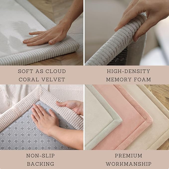 Premium Baby Playmat for Floor 80" x 110" Dark Gray – Cloudsoft Coral Velvet Memory Foam Rug for Crawling – Non-Slip, Water-Resistant, Non-Toxic, Easy-Care Muscle Mat – Thick Play Mat for Baby
