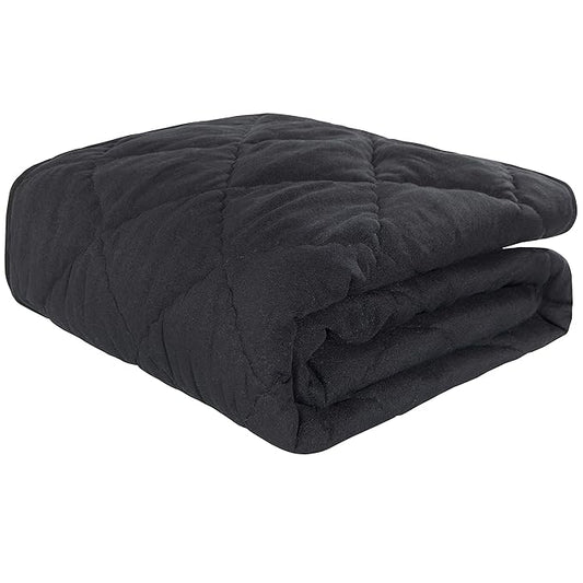 NTBAY Down Alternative Toddler Comforter, Lightweight and Warm Solid Color Baby Crib Quilted Blanket, 39x47 inches, Black