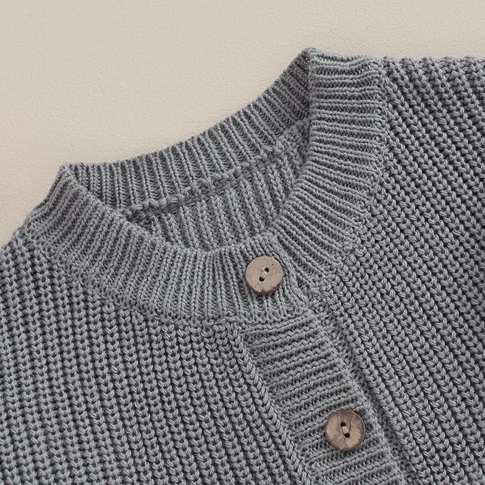 Newborn Baby Boy Girl Knit Sweater Cardigan Winter Warm Button Down Sweatshirt Top Outfit Cute Infant Fall Clothes
