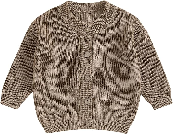 Newborn Baby Boy Girl Knit Sweater Cardigan Winter Warm Button Down Sweatshirt Top Outfit Cute Infant Fall Clothes