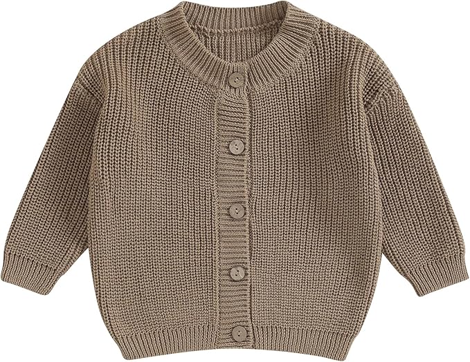 Newborn Baby Boy Girl Knit Sweater Cardigan Winter Warm Button Down Sweatshirt Top Outfit Cute Infant Fall Clothes