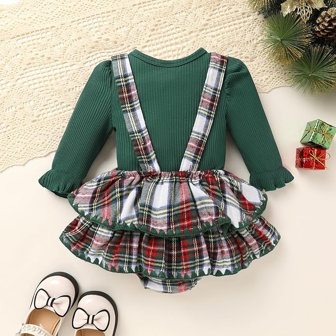 YOUNGER TREE Newborn Baby Girl Fall Winter Outfits Long Sleeve Romper Corduroy Overall Dress Infant Skirt Clothes Sets