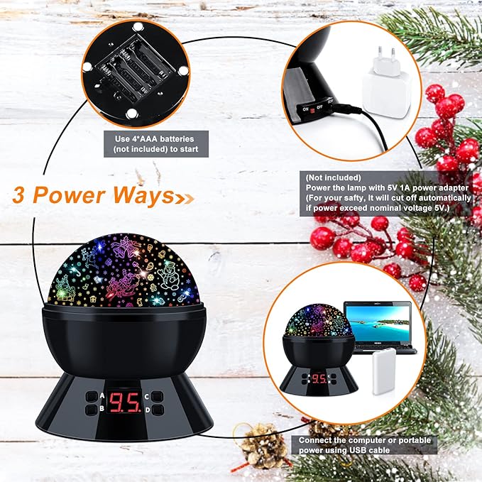 Dinosaur Night Light Projector for Kids Toys for Boys Room, 360 Degree Rotation with 17 Colors Dino Projection Light for Toddler Nightlight Lamp Christmas Gifts Dinosaur Toys for Kids 3-5