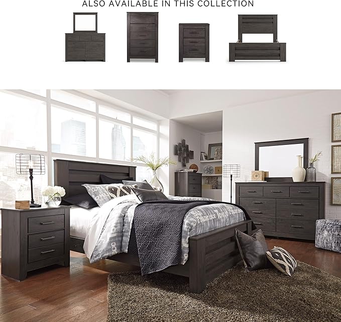 Signature Design by Ashley Brinxton Contemporary 5 Drawer Chest, Almost Black