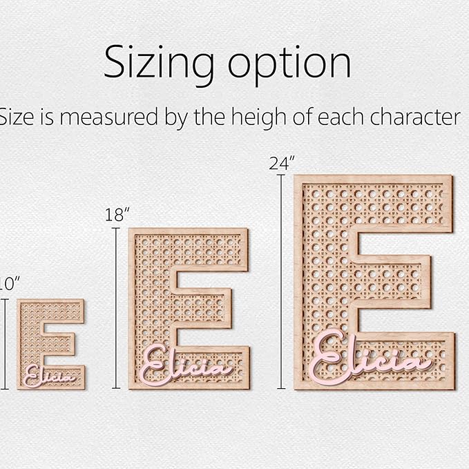 Chillever - Personalized Name Sign for Nursery, Custom Wooden Name Sign, Baby Letter Decor, Exquisite Nursery Decor and Wall Art for Girl or Boy Room, Baby Letter Room Decorations 1