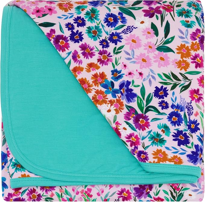 Little Sleepies Cloud Blanket, Soft Viscose from Bamboo Toddler & Baby Blanket for Boys & Girls, Lightweight, Perfect for Hot Sleepers, 50" x 50", Large (Sweet Pea)