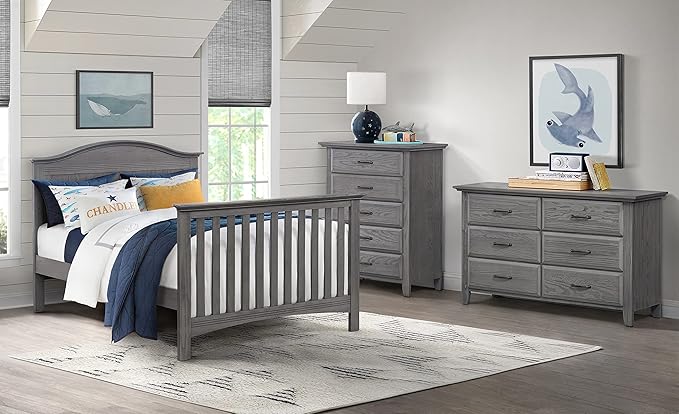 Soho Baby Chandler Premium 6-Drawer Dresser, Graphite Gray, GreenGuard Gold Certified