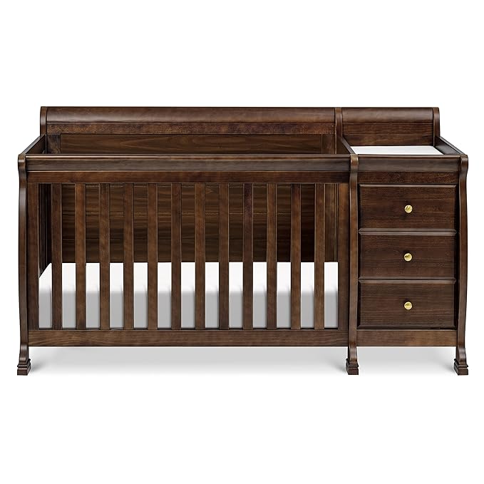 DaVinci Kalani 4-in-1 Convertible Baby Crib & Changing Table Combo - GREENGUARD Gold Certified - Toddler Bed, Daybed, Full-Size Bed Conversion - 4 Adjustable Mattress Heights - White