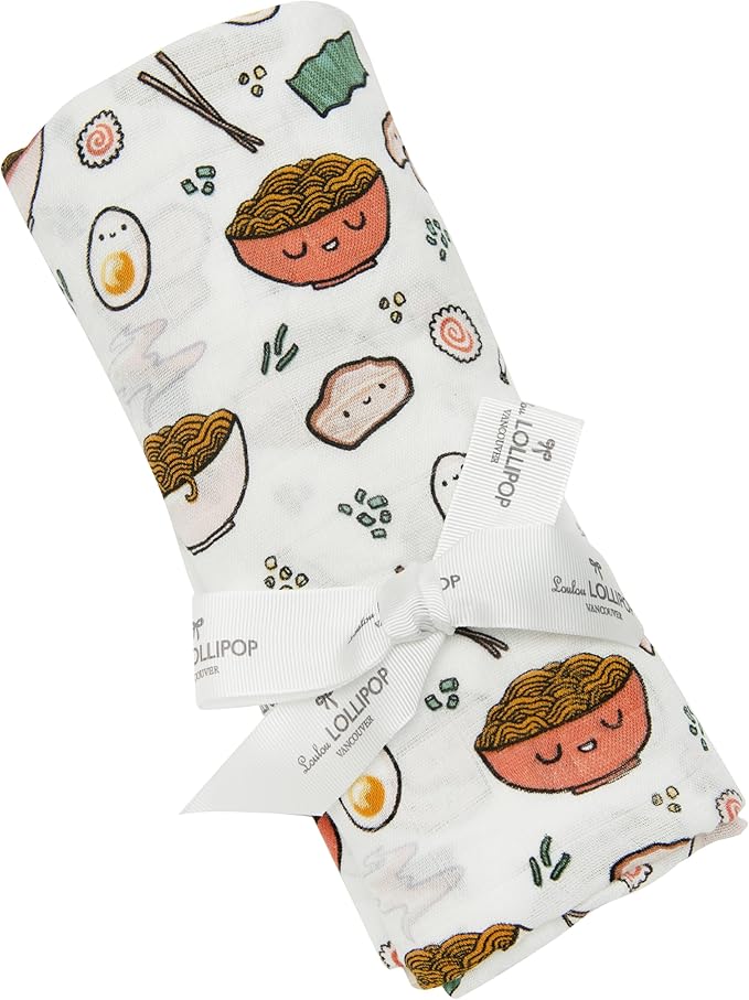 Loulou Lollipop Muslin Swaddle Blanket, Rayon/Cotton, Ramen, 18-24M