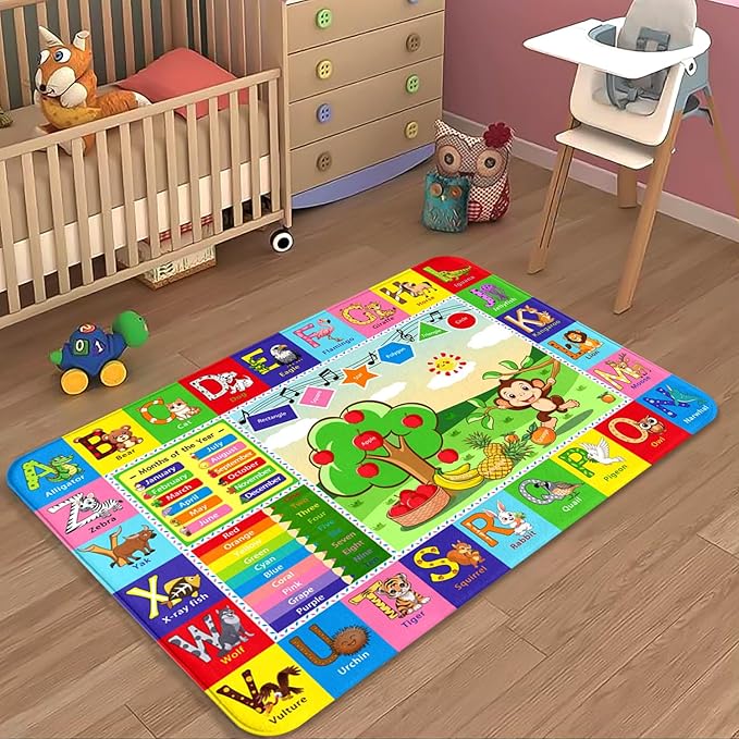 ABC Carpet, Kids Carpet 3x5 FT, Fun Area Rug for Kids Bedroom, ABC Alphabet Classroom Floor Mat, Kids Educational Rug for Room, Living Room, Nursery Room, Toddler Classroom Decor