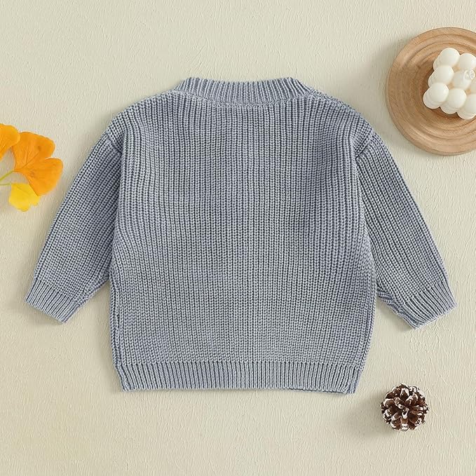 Newborn Baby Boy Girl Knit Sweater Cardigan Winter Warm Button Down Sweatshirt Top Outfit Cute Infant Fall Clothes