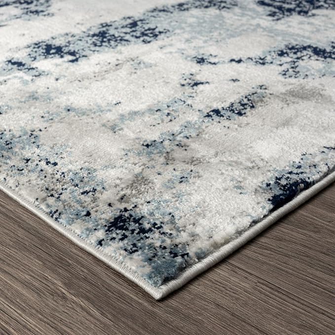 LUXE WEAVERS Kimberly Collection Ivory 9x12 Modern Abstract Area Rug