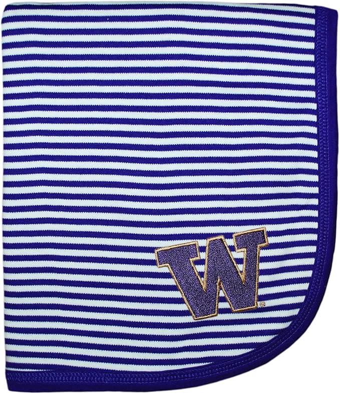 Creative Knitwear University of Washington Huskies Striped Baby and Toddler Blanket