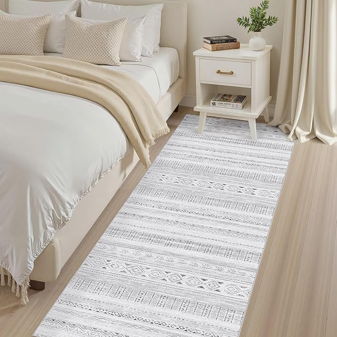 Area Rugs for Living Room Washable Living Room Rug Soft Neutral Indoor Floor Carpet Non-Slip Stain Resistant Modern Boho Rugs for Bedroom Dining Room Kids Room Nursery Office Home Dark Grey