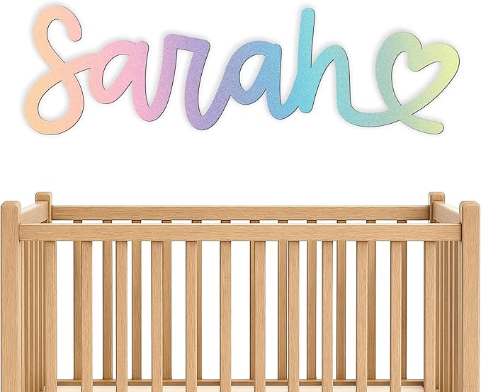 Wooden Name Signs (with a heart) - Personalized wood letters for girl, Baby name sign, Custom name sign nursery, Toddler girl room decor, Home decor