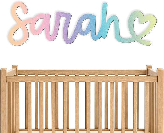 Wooden Name Signs (with a heart) - Personalized wood letters for girl, Baby name sign, Custom name sign nursery, Toddler girl room decor, Home decor