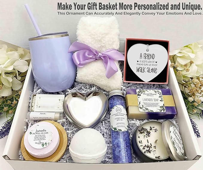 Heart Shaped Christmas Ornament-Friendship Gift for Best Friend Women BFF Soul Sister Birthday A Friend is God’s Way Ceramic Keepsake with Gift Box