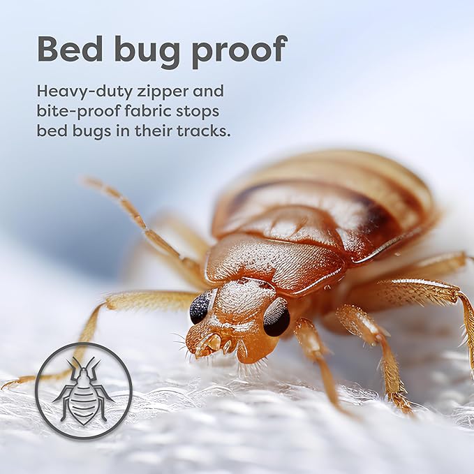 HOSPITOLOGY PRODUCTS Mattress Encasement - Zippered Bed Bug Dust Mite Proof Hypoallergenic - Sleep Defense System - California King - Waterproof - Stretchable - Standard 12" Depth - 72" W x 84" L