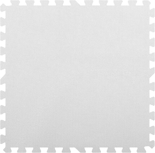 Flooring Inc's 1/2" Soft Non-Toxic Baby Play Mat, Toddler Playmat, Colorful Puzzle PlayMat, Floor Mats for Kids & Babies, EVA Foam Interlocking Tiles for Nursery & Playroom | White, 35 Tiles, 140 SqFt