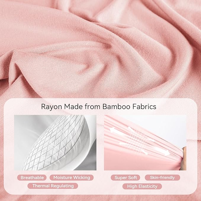 Rayon Made From Bamboo Sleep Sack 3t-4t 0.5 Tog Ultra Soft Summer Toddler Sleep Sack 36-48 Months with Feet 2-Way Zipper Lightweight Baby Sleeping Bag with Legs Thin Baby Wearable Blanket-Pink
