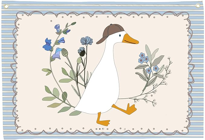 Silly Goose Nursery Rectangular Canvas Banner-Boho Flag Wall Sign Decor for Boys Toddler Kid, Baby Room Above Crib Bedroom Playroom Kindergarten Reading Room Decor-Baby Shower Birthday Christmas Gift