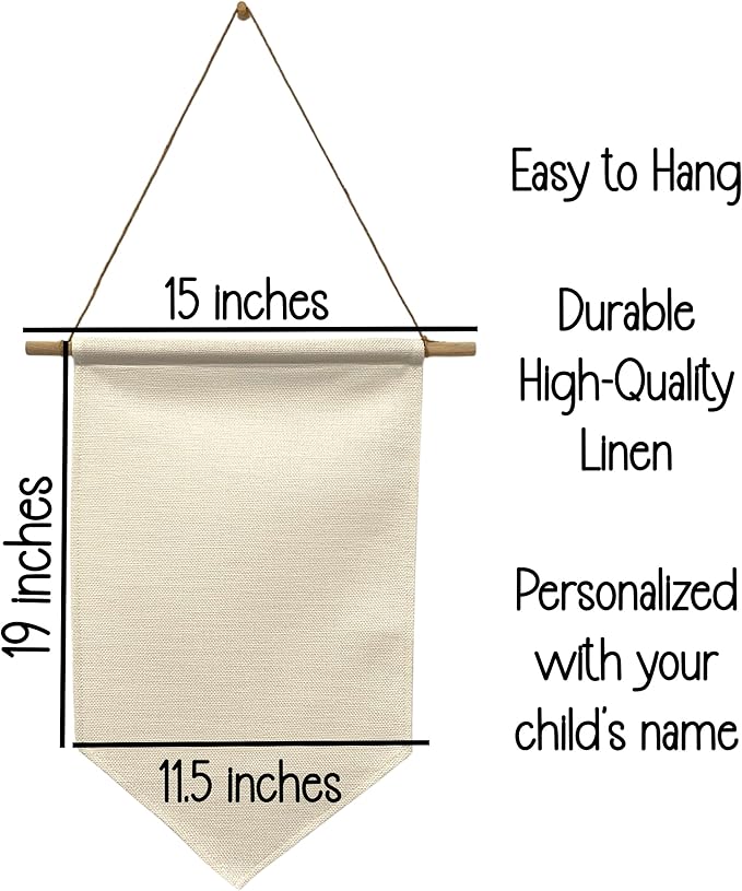 Custom Nursery Wall Hanging with Name – Personalized Zoo Aminal Banner with Initial- Kids Room Decor – Sign for Nursery, Bedroom, or Playroom