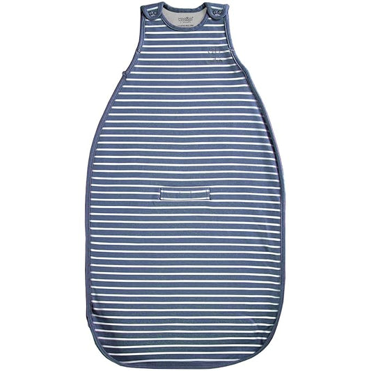 Woolino 4 Season Ultimate Baby Sleeping Bag - Merino Wool and Organic Cotton Universal Size Adjustable Sleep Sack for Baby - Two-Way Zipper Sleeping Bag (2-24 Months) - Navy Blue