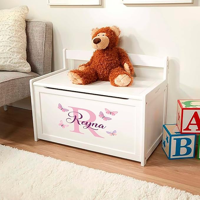 Personalized Butterfly Name Decal – Custom Removable Vinyl Wall Sticker for Girls Room, Nursery, or Bedroom – WM532
