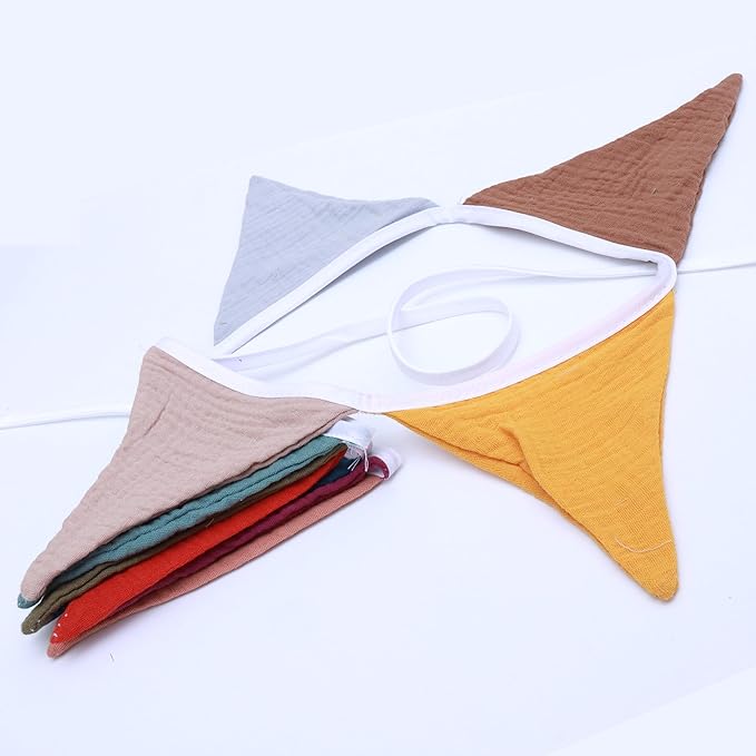 Pennant Banner Flags,Infant and toddler room decoration pennant,for Nursery Decor Baby Birthday Boho Wedding Shower Party Event (Coloured Banner)
