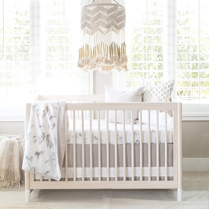 Oilo Baby Blanket, Luxury Soft Plush Chenille Backing & Turkish Cotton Jersey Print, Double Layered, 30" x 40", Rolled Jersey Edge Trim, Machine Washable, Perfect for Infant or Toddlers, Llama