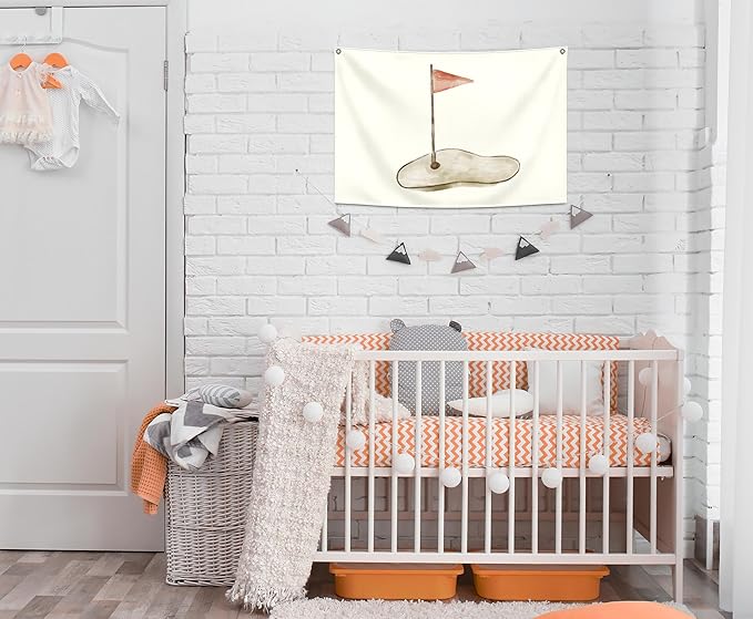 Motivational Rectangular Banner Flag Wall Decor Gift for Baby Boy Kids Teen,Nursery Classroom Homeschool Bedroom Reading Room Playroom Decor-Golf Hole Theme-Baby,Shower Birthday Christmas Gift