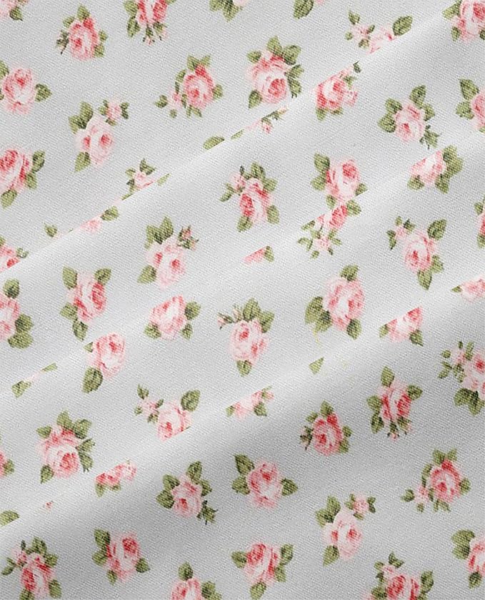 Girls Floral Duvet Cover King Soft Chic Floral Bedding Set with 2 Pillowcases Fresh Garden Botanical Duvet Cover with Zipper Closure Ties