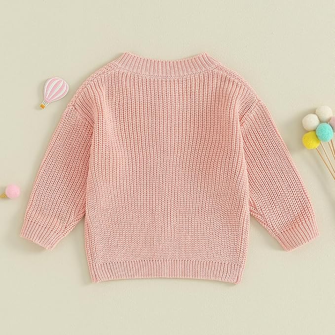 Newborn Baby Boy Girl Knit Sweater Cardigan Winter Warm Button Down Sweatshirt Top Outfit Cute Infant Fall Clothes
