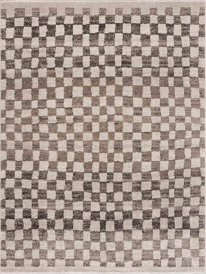 Hauteloom Benjy Hallway, Kitchen Runner Rug - Contemporary - Cream, Charcoal - 2'7" x 10'