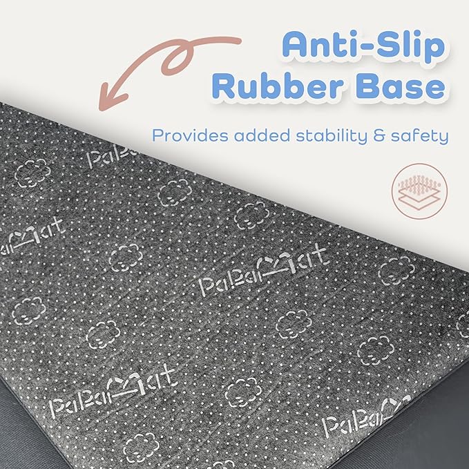1.5" Thick Baby Play Mat for Floor, 50x50 Playpen Mat, Pro Soft Flannel Foam Mats Toddler Infant Kids Crawling for Nursery Rug Playroom Living Room Waterproof Easy Care Non-Slip (Dark Grey)