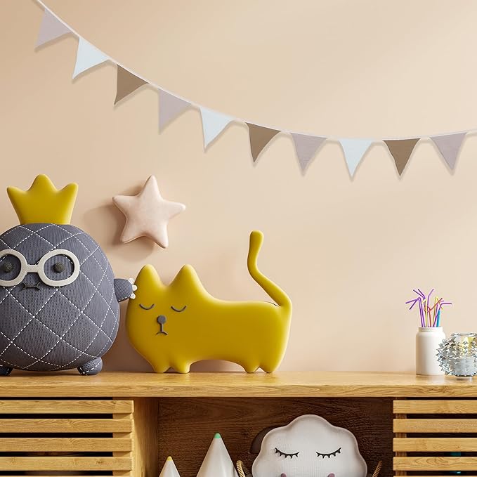 Pennant Banner Flags,Infant and toddler room decoration pennant,for Nursery Decor Baby Birthday Boho Wedding Shower Party Event (Colorful triangular flag banner91)