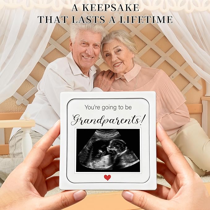 Pregnancy Announcement for Grandma Grandparents, Ultrasound Picture Frames Surprise Box, You're going to be Grandparents, Baby Coming Soon Announcement Pregnancy Reveal Gifts