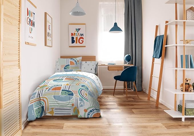Sunny Side Up Kids Comforter Set Includes Sheets and Pillow Covers - Soft and Cozy Bed Set for Stylish Room Decor, Multicolor - The Mandalorian, 5 Piece Twin Size Bedding
