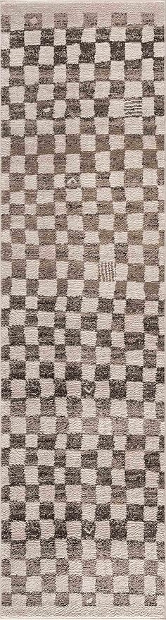 Hauteloom Benjy Living Room, Bedroom Area Rug - Contemporary - Cream, Charcoal - 8'10'' x 12''