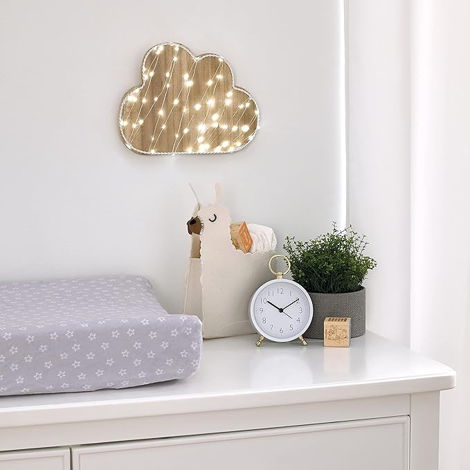 Little Love by NoJo Cloud Shaped Lighted LED Natural Wood Wall Decor