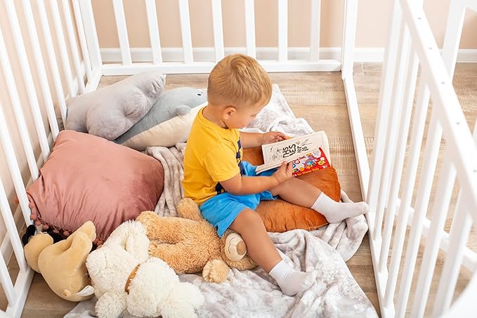 BUSY WOOD Montessori Floor Bed Frame with Rails - Toddler Bed Frame - Montessori Floor Toddler Bed - Floor Bed Frame for Kids - Kids Wooden Bedframe - Montessori Bedroom Furniture (Model 20)