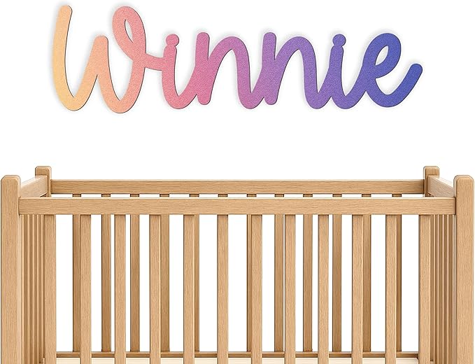 Wooden name sign (Ombré) - Personalized wood letters for girl, Baby name sign, Custom name sign nursery, Toddler girl room decor, Home decor