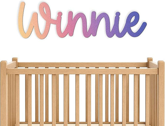 Wooden name sign (Ombré) - Personalized wood letters for girl, Baby name sign, Custom name sign nursery, Toddler girl room decor, Home decor