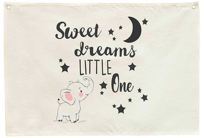 Sweet Dreams Little One-Rectangular Banner Flag Poster Wall Decor for Baby Kids Boy Girl Teen-Nursery Above Crib Bedroom Door Wall Sign Decorations-Birthday Baby,Shower Christmas Gift